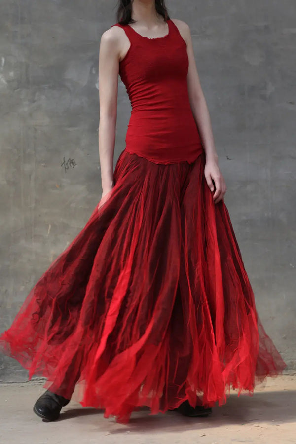 Marc Le Bihan Red Sleeveless Dress 21902